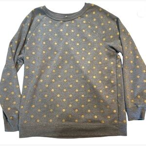 Old Navy Sweatshirt with Gold Polka Dots